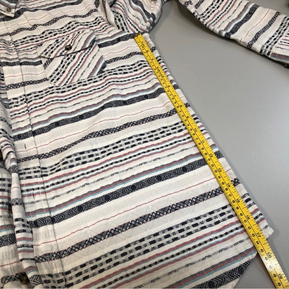 Kolby Men’s Button Down Shirt, Sz L, White/Blue/Red - Picture 8 of 12